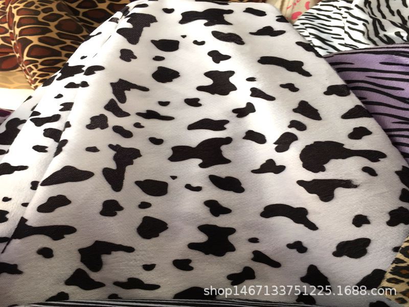 Tiger-striped polyester knitted printed fabric for shoes, hats, various simulation toys, headwear and hair accessories, leopard-striped short plush fabric pic 11