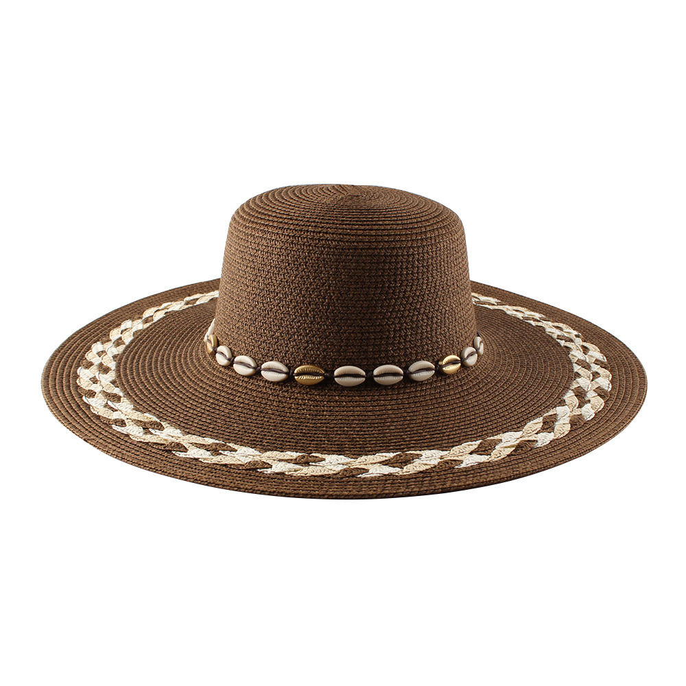 Protector solar Señora Gran longitud trenzada visera sombrero nuevo estilo sombrero de moda mujer versión coreana primavera verano viaje playa sombrero de paja personalizado pic 13