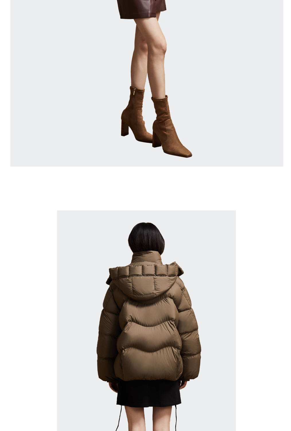 YIWEI-2023冬新款面包时尚休闲宽松连帽加厚保暖羽绒服外套女详情16