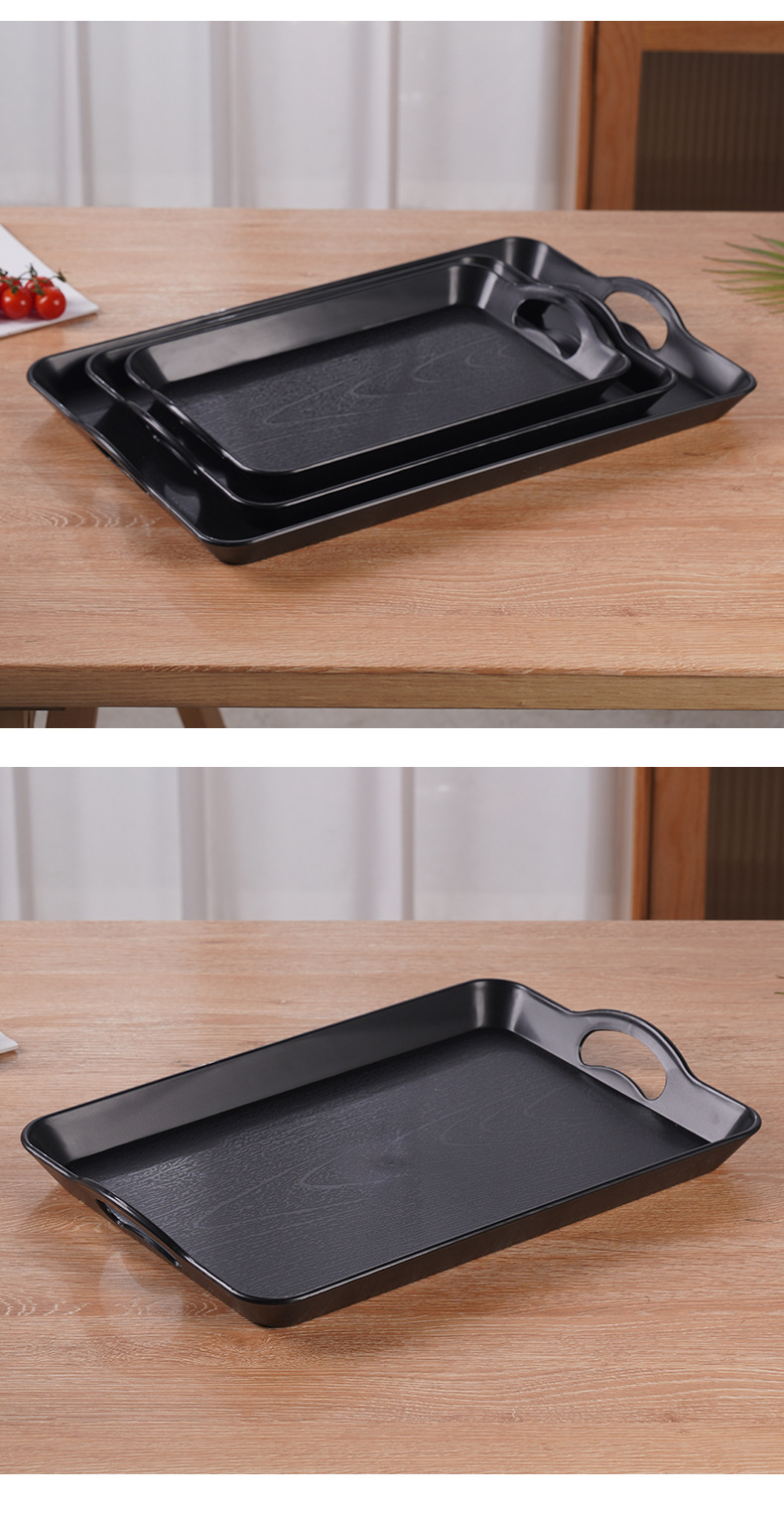 Estilo coreano binaural rectangular bandeja de plástico nueva bandeja de plástico PP para bar en casa café material diario tienda pic 20