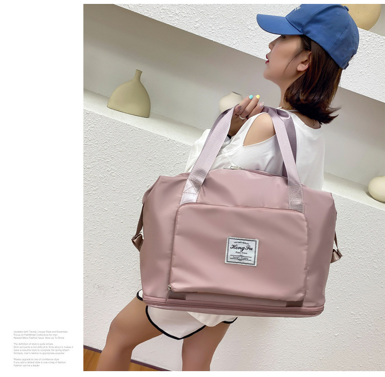 Wholesale dry and wet separation sports hand-held shoulder bags, yoga and fitness bags, folding and storage large-capacity travel bags, LOGO pic 51