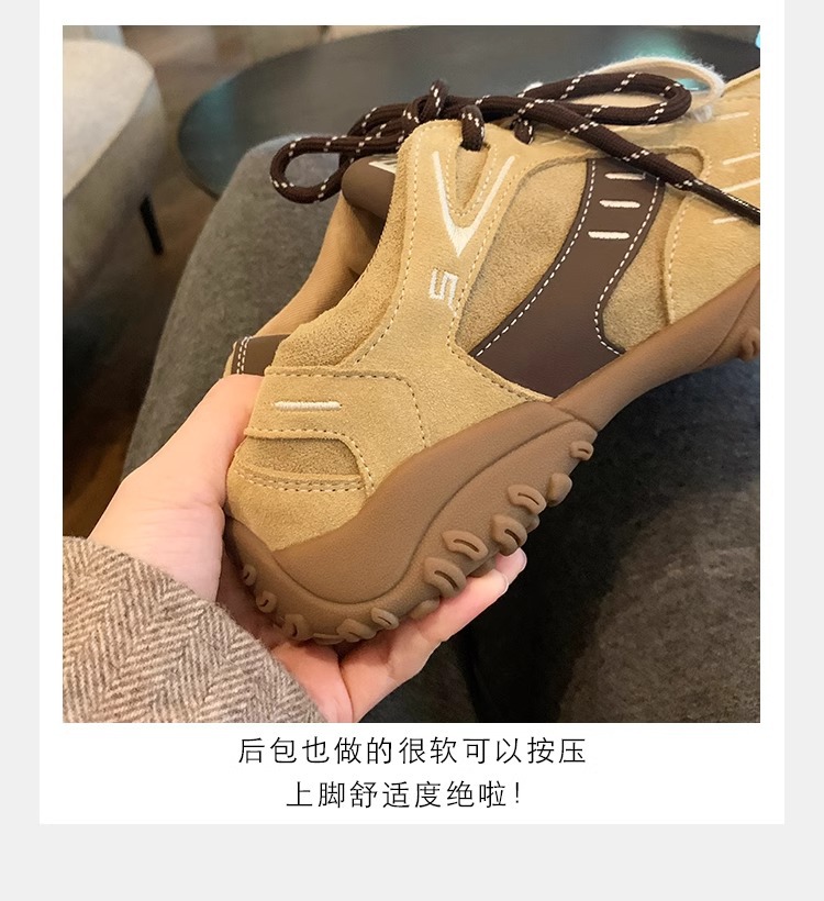 The thick-soled insole height-increasing Forrest Gump shoes of the same style as Grape Mom are the new sporty and casual leather training shoes for women in the autumn and winter of 2024 pic 24