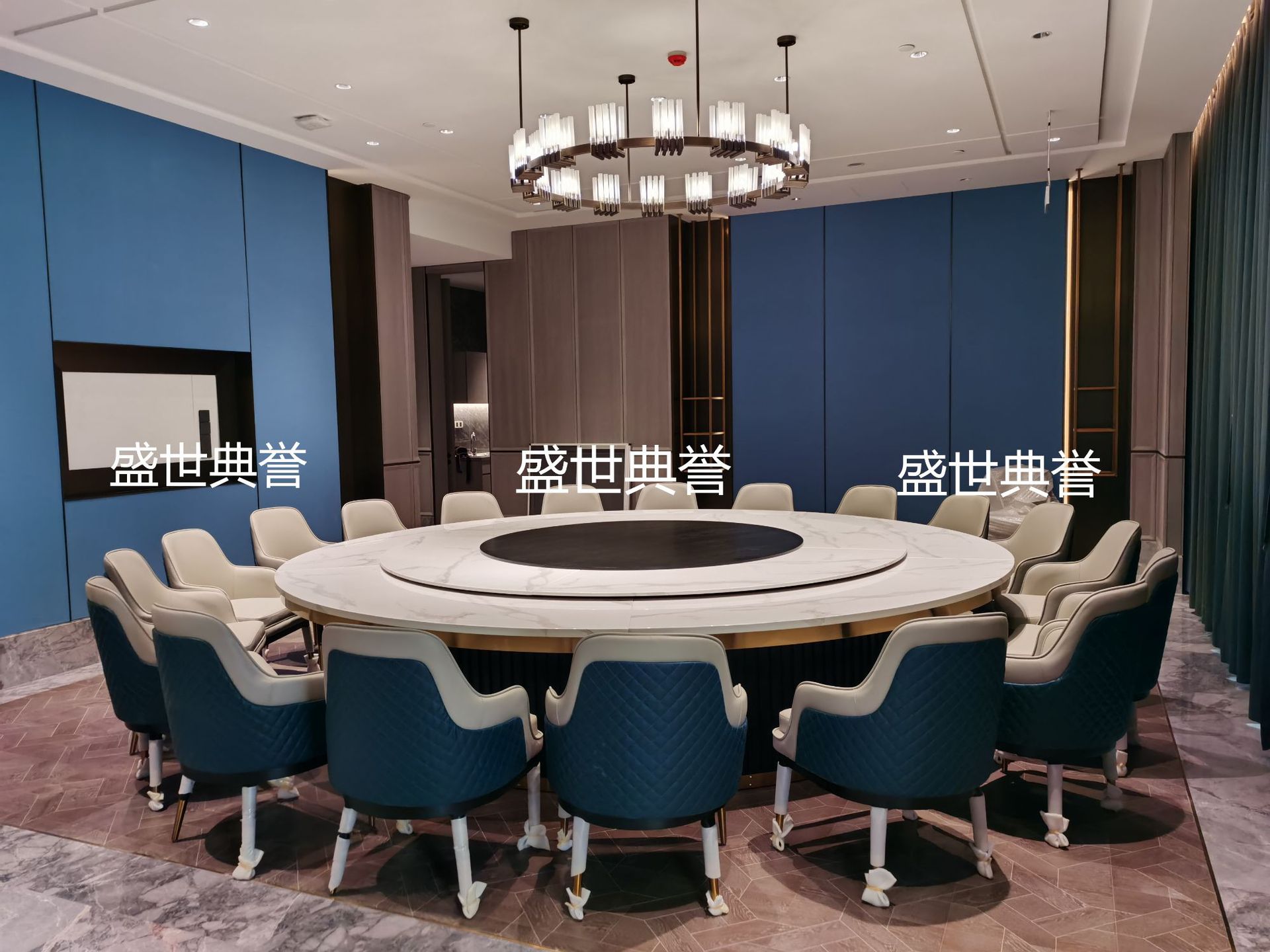 福州星级酒店家具直销海鲜餐厅电动餐桌椅饭店包厢实木餐椅宾利椅详情14