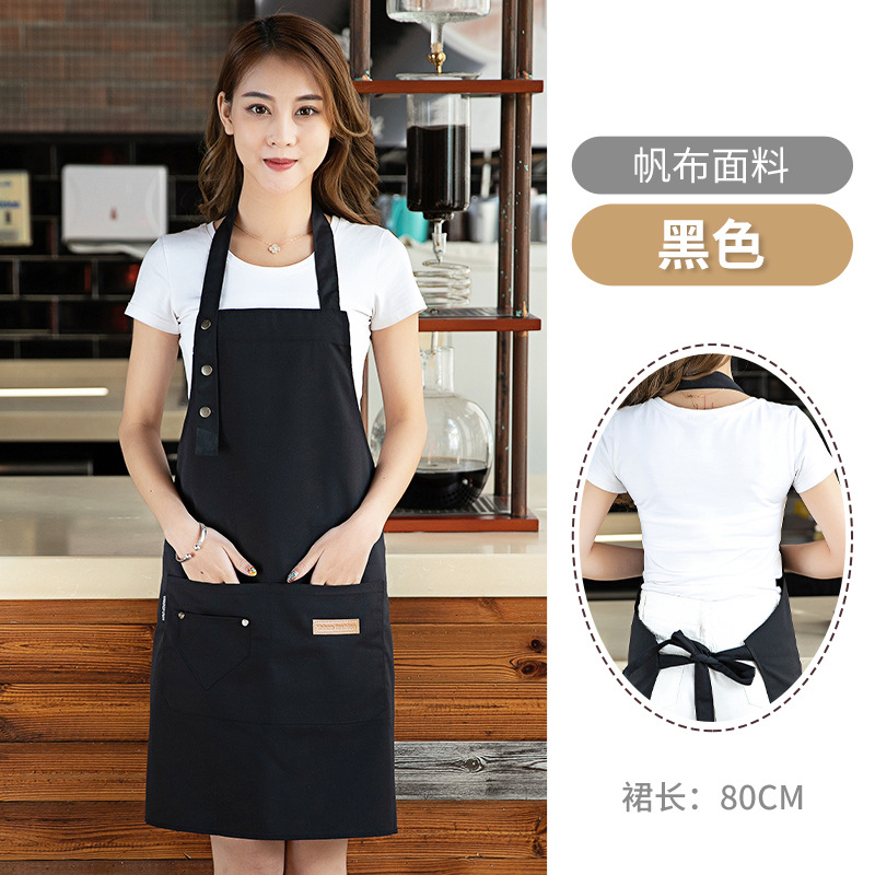 The new waterproof canvas apron, a modern and simple work uniform apron, can be printed with logos. The apron is available for wholesale and consignment pic 18