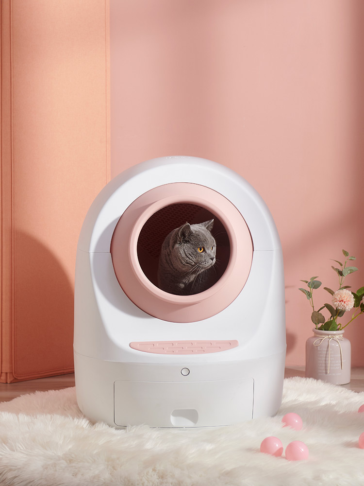 The electric intelligent fully automatic cat litter box is fully enclosed to prevent splashing and automatically cleans cat litter and feces pic 2