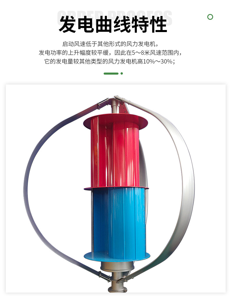 Factory direct sales of small wind turbine, street lamp monitoring, wind-solar hybrid wind turbine, 200w vertical axis pic 10