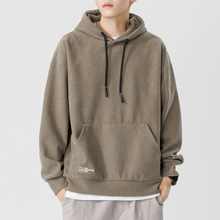 鲲海鹏云基础长袖T恤男秋冬宽松圆领内搭上衣潮流休闲男士打底衫详情2