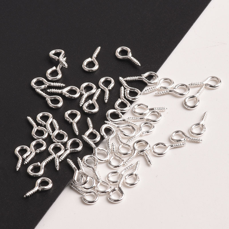 diy hand-made jewelry materials with sheep eye nails, sheep horn nails with rings, nail screws, thread rings, single-hole bead hanging ring accessories pic 8