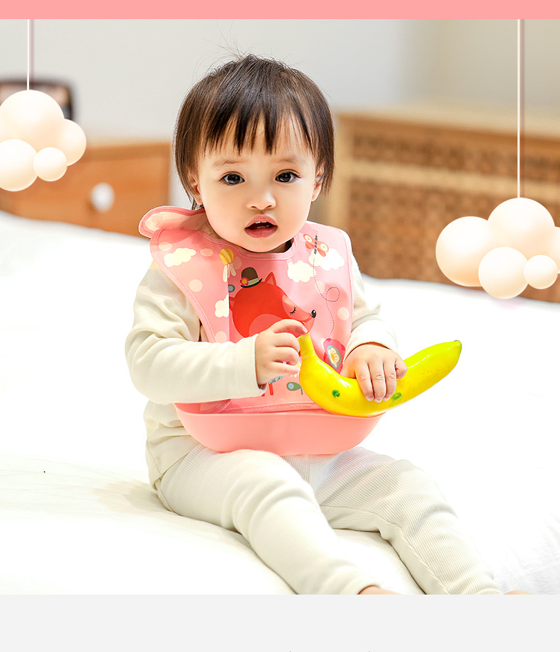 比鲁斯BEERUS围嘴防水EVA口水巾儿童可爱宝宝吃饭围兜婴儿用品详情5