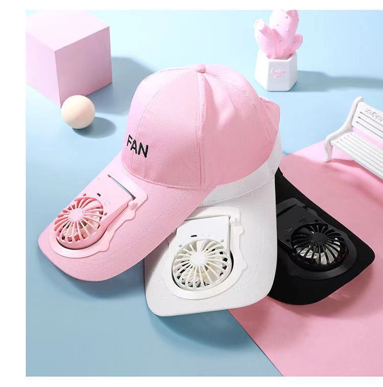 Fan hat fan in stock, Usb charging fan cap, summer sun hat, sun protection, outdoor sports baseball cap factory pic 5
