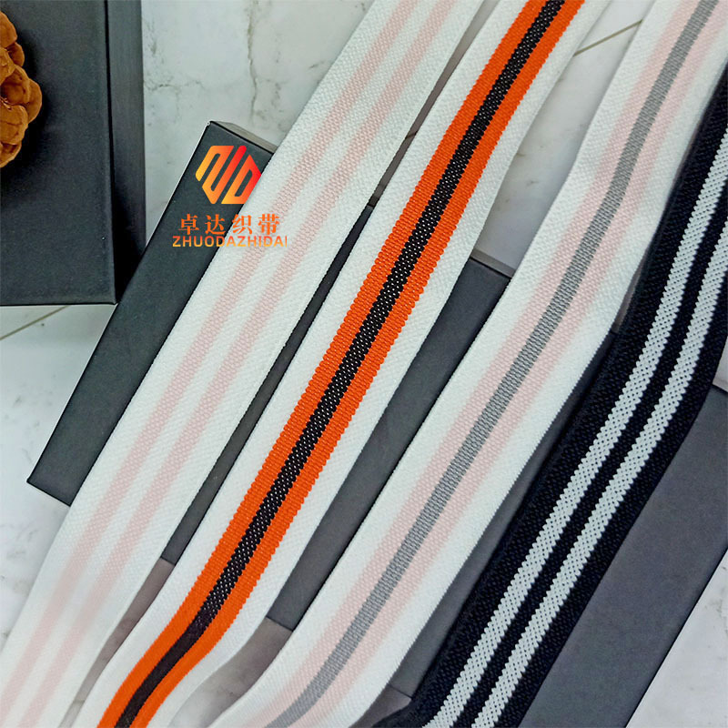 Wholesale of suede soft underwear shoulder straps in black and white, nylon high-elastic elastic bands, and colorful elastic webbing from the manufacturer pic 10