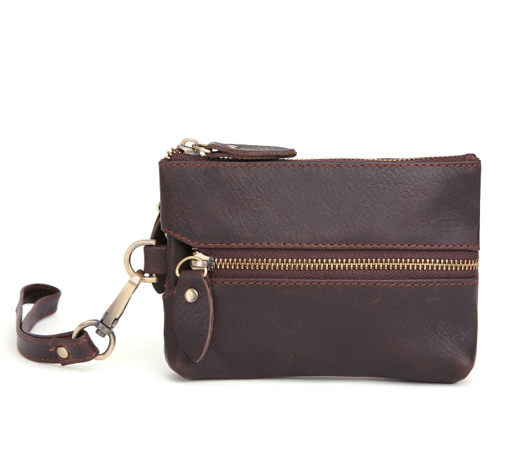 跨境疯马皮钥匙包多功能零钱包复古真皮汽车钥匙包门用车用钥匙包详情31