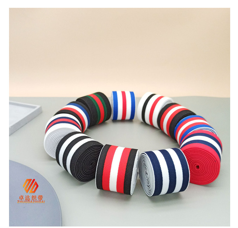 The manufacturer has in stock colorful color-blocked elastic bands, striped skirts, pants, waists, clothing accessories, bags, hair bands and elastic webbing pic 19