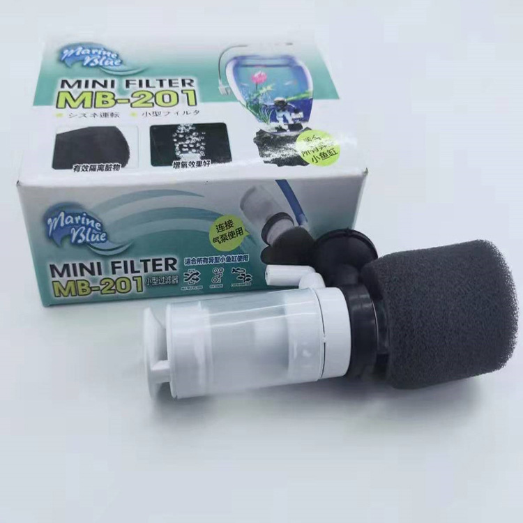 Small fish tank aquarium Mini small water fairy reverse air lift pneumatic filter oxygenator Mini filter pic 1