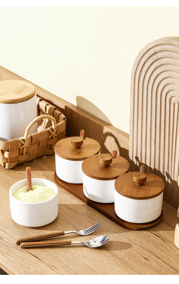 复古陶瓷调料盒盐罐家用调味料盒组合套装厨房调料罐调料瓶调味罐详情24