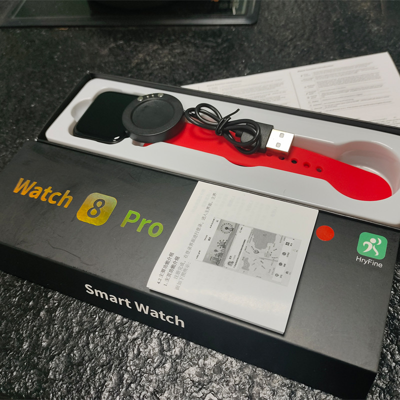 跨境外贸Watch8 Pro智能1.83屏蓝牙通话运动计步运动心率血压手表详情2