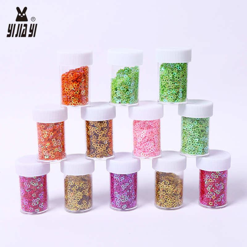 Gold onion powder sequins, gold powder PVC five-pointed star sequins, sequins wholesale, sequins available for customization pic 6