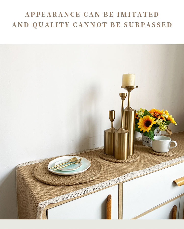 Chao Du coarse jute heat insulation pad, ins style semi-hand-woven, fashionable, simple and elegant, high-end placemats, linen heat-resistant plate pads, household heat-resistant clay pot pads, placemats, coasters, heat insulation pads pic 6
