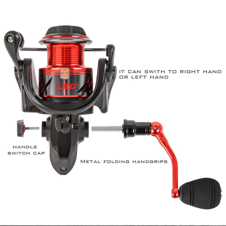 28098 LEO/ LeOU [GA Series Metal Spinning Wheel Fishing Gear] Metal rocker arm Aluminum alloy line cup fishing gear pic 16