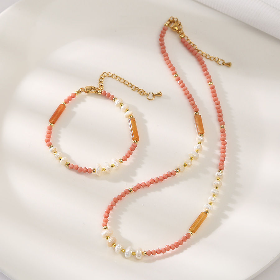 东陵石锆石巴洛克天然珍珠百搭手链小众设计轻奢手镯闺蜜学生手饰详情4