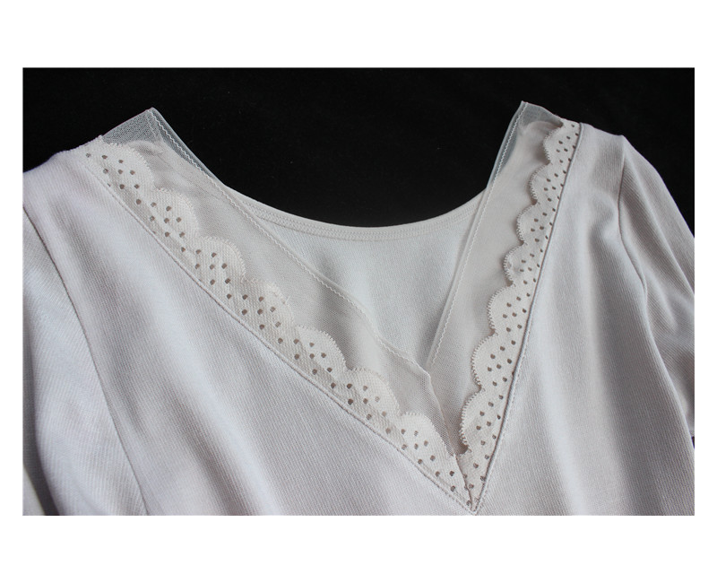 秋衣秋裤女薄款套装保暖内衣女不加绒蕾丝低胸单层性感打底线衣裤详情23