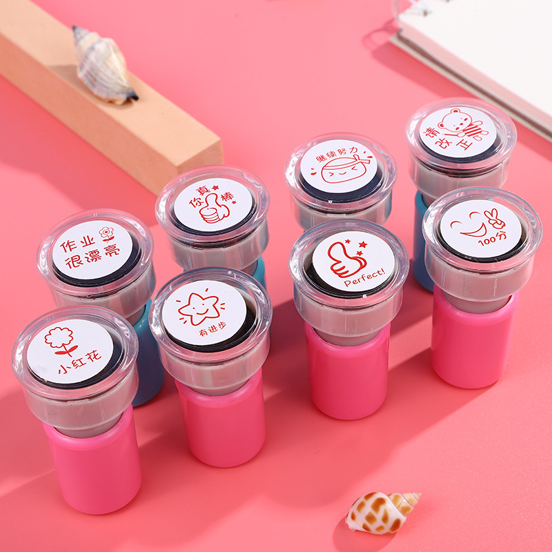 塑料印章评语印章 教师印章批发 儿童卡通印章  现货批发详情3