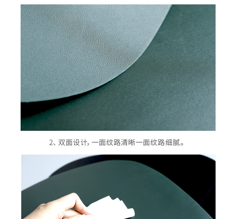 European-style leather placemats, InS-style waterproof, oil-proof and heat-insulating table MATS, triangular steak pu placemats, bowl and cup MATS pic 12