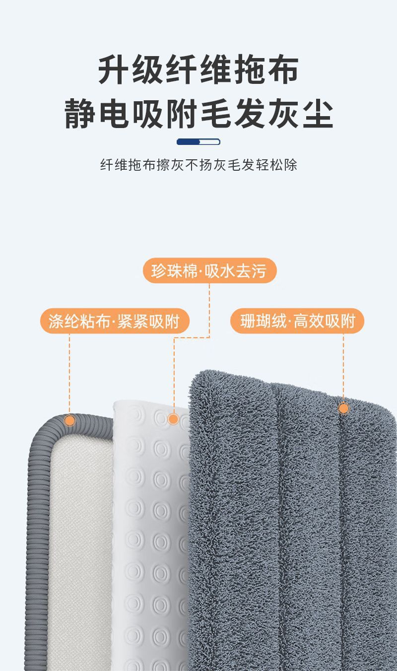 2023新款拖把桶家用一拖净平板墩布桶免手洗拖布拖地懒人批发055详情8