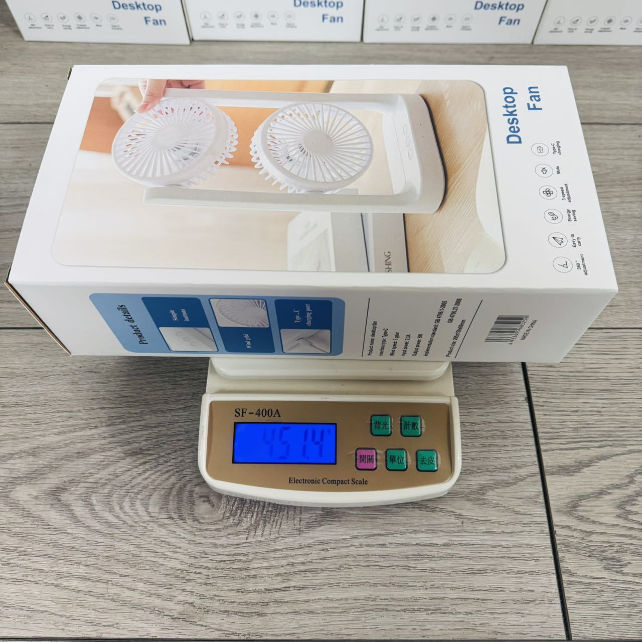 24跨境外贸新款双头电风扇USB桌面户外风扇大风力空气扇双层电扇详情6