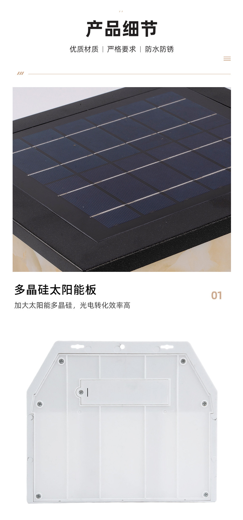 New outdoor solar wall lamps, outdoor waterproof tungsten filament lamps, sensor garden lamps, garden villa night lights for illumination pic 11