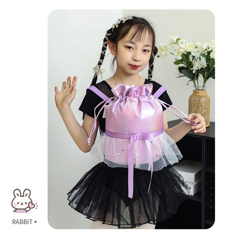 新款舞蹈包儿童双肩跳舞背包运动包休闲包女童可爱芭蕾舞书包印字详情16