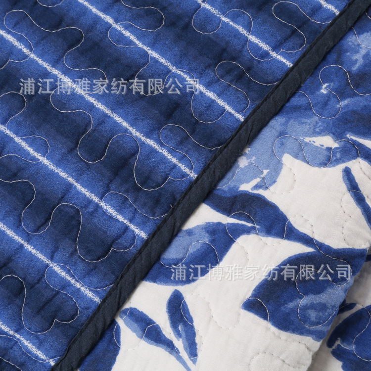 Export Amazon supplies pure cotton bed covers, quilted floral washed quilts, three-piece sets, quilted quilt factory wholesale pic 14