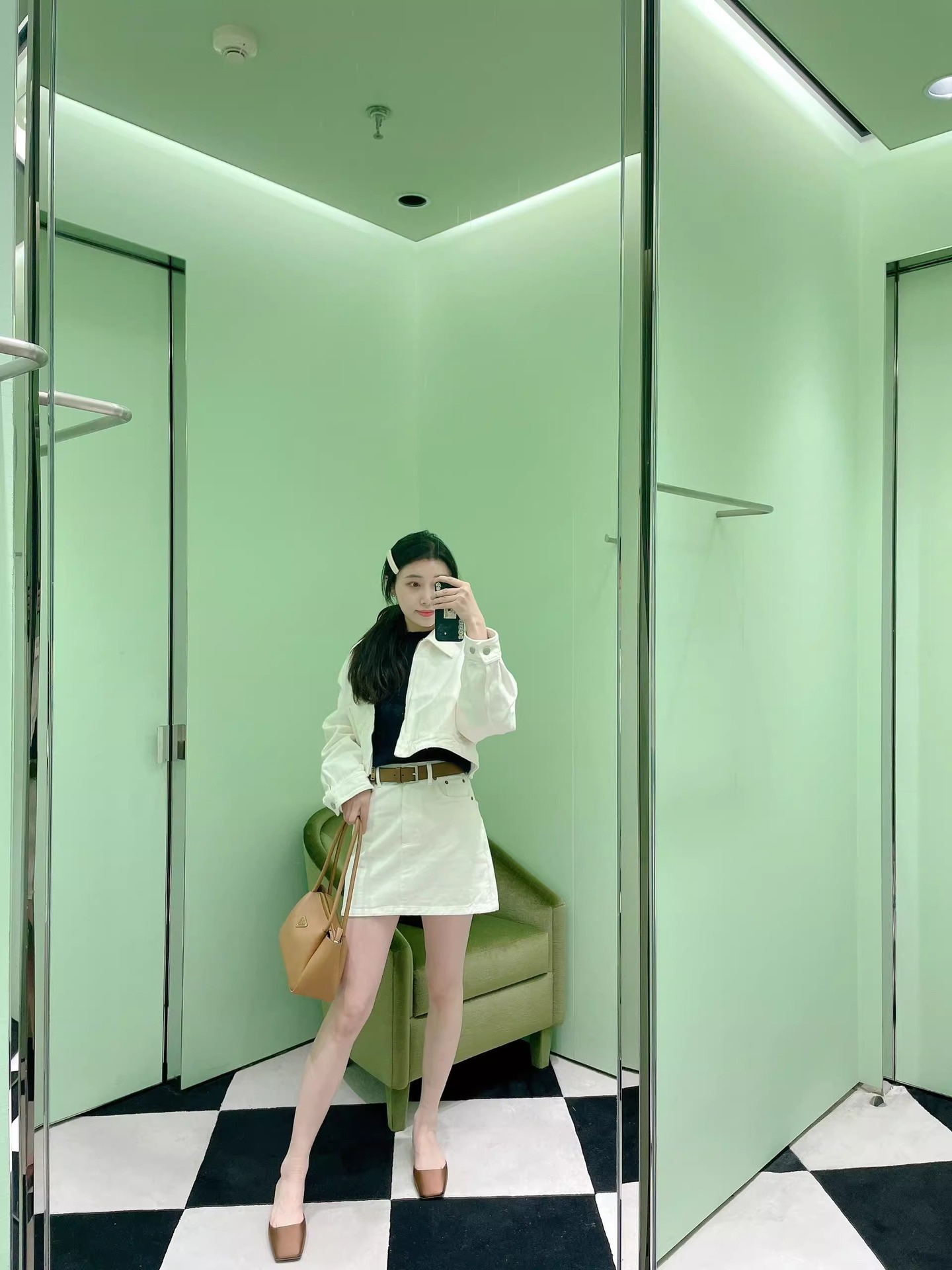 羊皮版~法式方头三角跟穆勒凉拖鞋女夏季真皮包头半拖鞋粗跟半托详情17