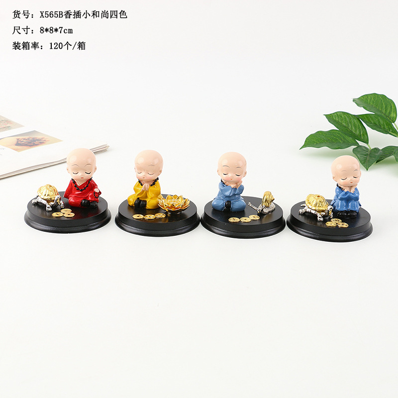 New creative resin handicrafts for little monks, Zen incense burners, decorative lines, incense holders and gift ornaments pic 1