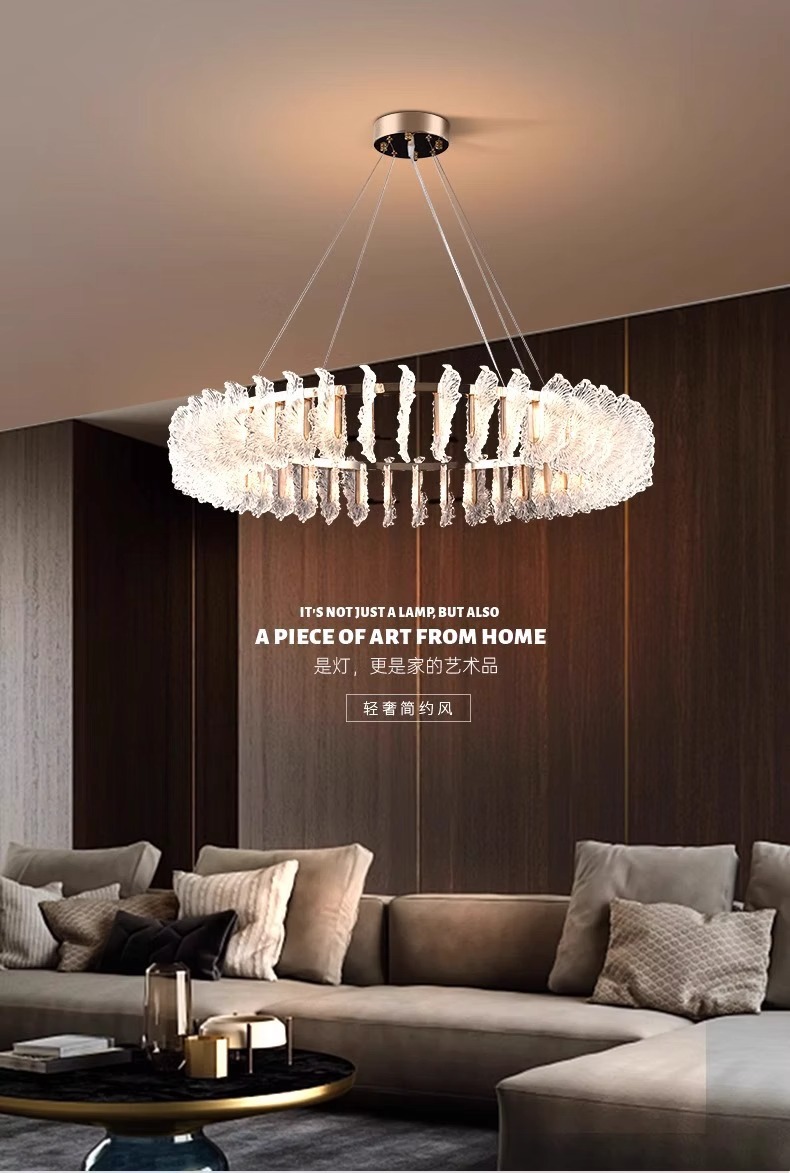 跨境现代轻奢水晶客厅卧室餐厅繁花吊灯高端花开富贵别墅大吊灯详情4