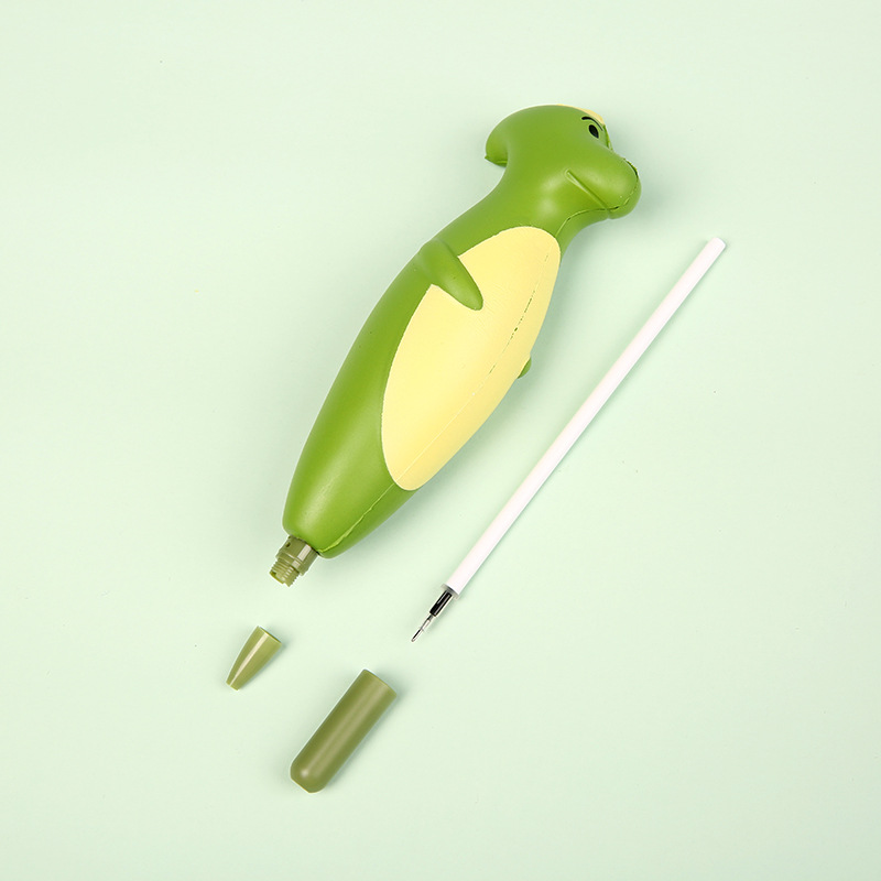 2021 New personalized stress-relieving stationery pen, Japanese-style simple student gel pen, office dinosaur-shaped stationery pen pic 12