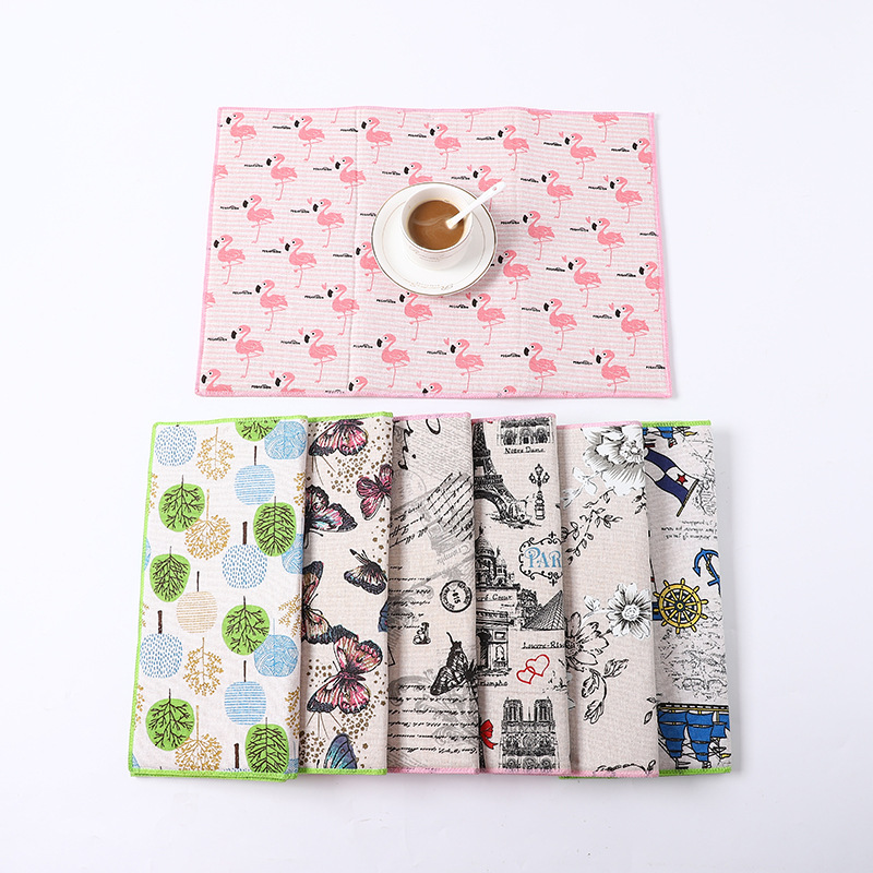 We have cotton and linen coasters in stock, modern and simple mixed-pattern square sponge coasters, and anti-stain coasters for restaurant and household use pic 14