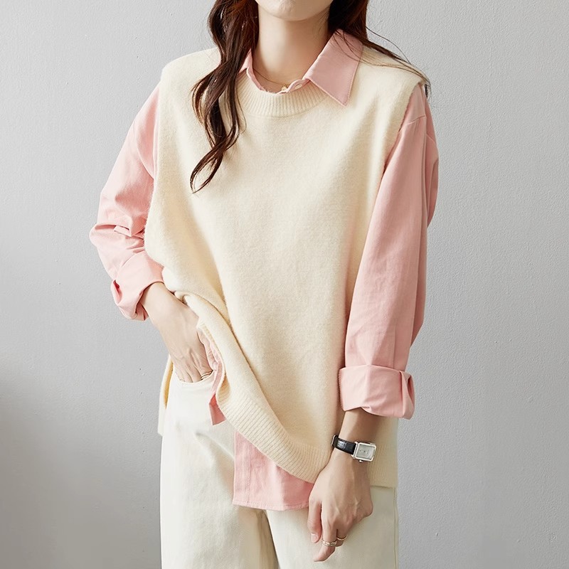 2024秋季纯色衬衫女休闲时尚百搭衬衣韩系通勤外套上衣详情39