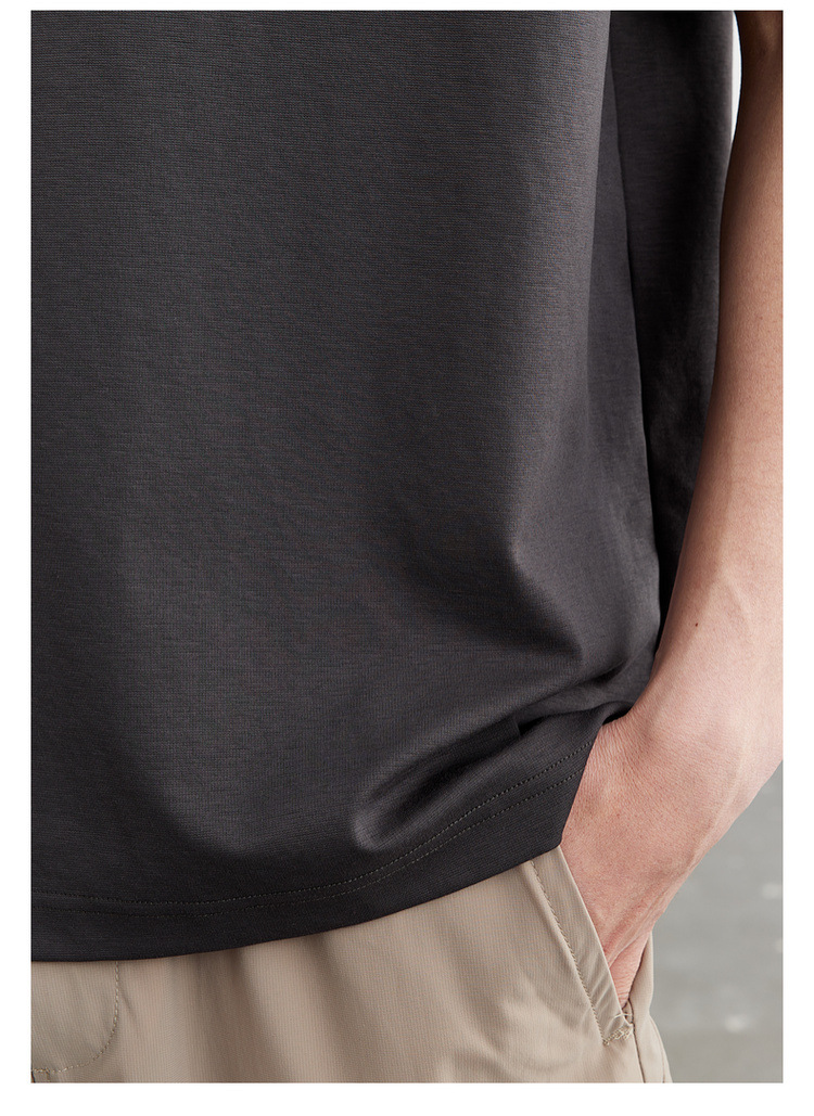 Quick-drying ice silk cotton round-neck cool printed short-sleeved T-shirt for men 2024 Summer new style slightly loose half-sleeved T-shirt pic 24