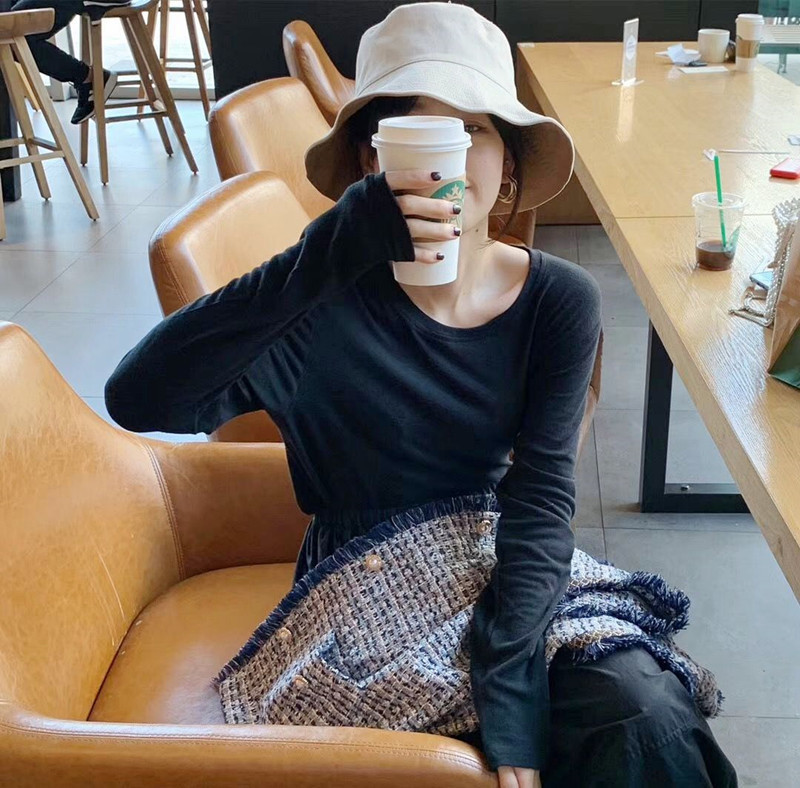 Gentle to the core ~ Soft and fluffy cashmere texture, round-neck basic long-sleeved T-shirt base layer wholesale consignment pic 27