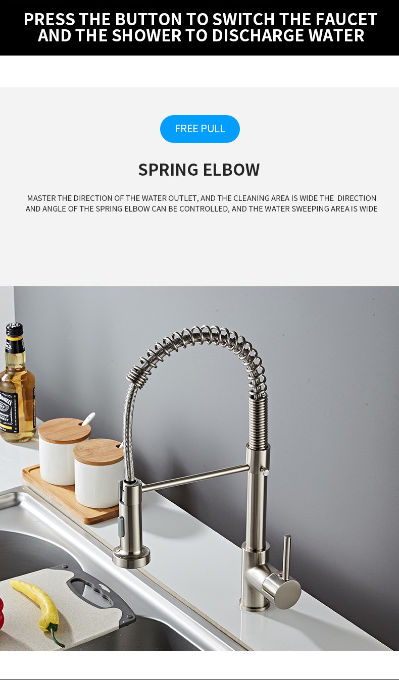 Foreign trade copper telescopic universal faucet spring faucet extender pressure-increasing rotating anti-splash faucet pic 14