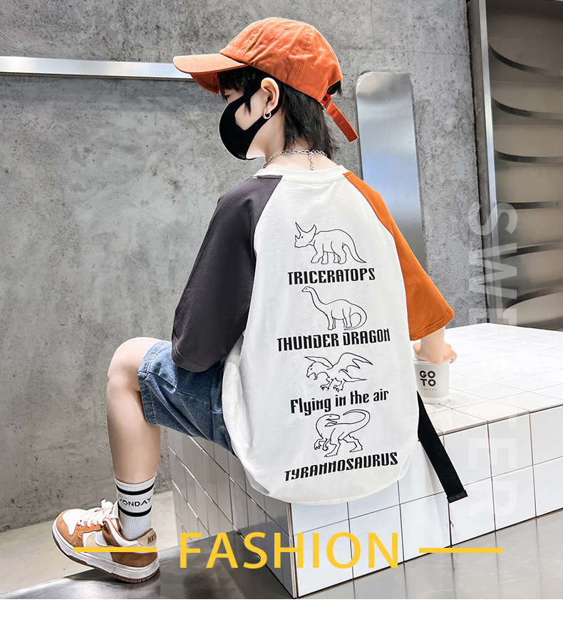 大男童夏装短袖t恤夏季薄款全棉2024新款儿童夏季半袖体恤帅气潮详情1