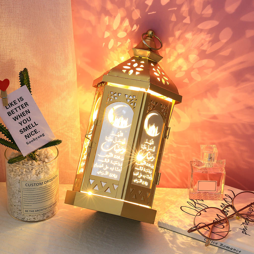 Ranadan Ramadan lantern, Eid al-Fitr ironwork metal display typhoon lantern handicraft, Arab lantern pic 28