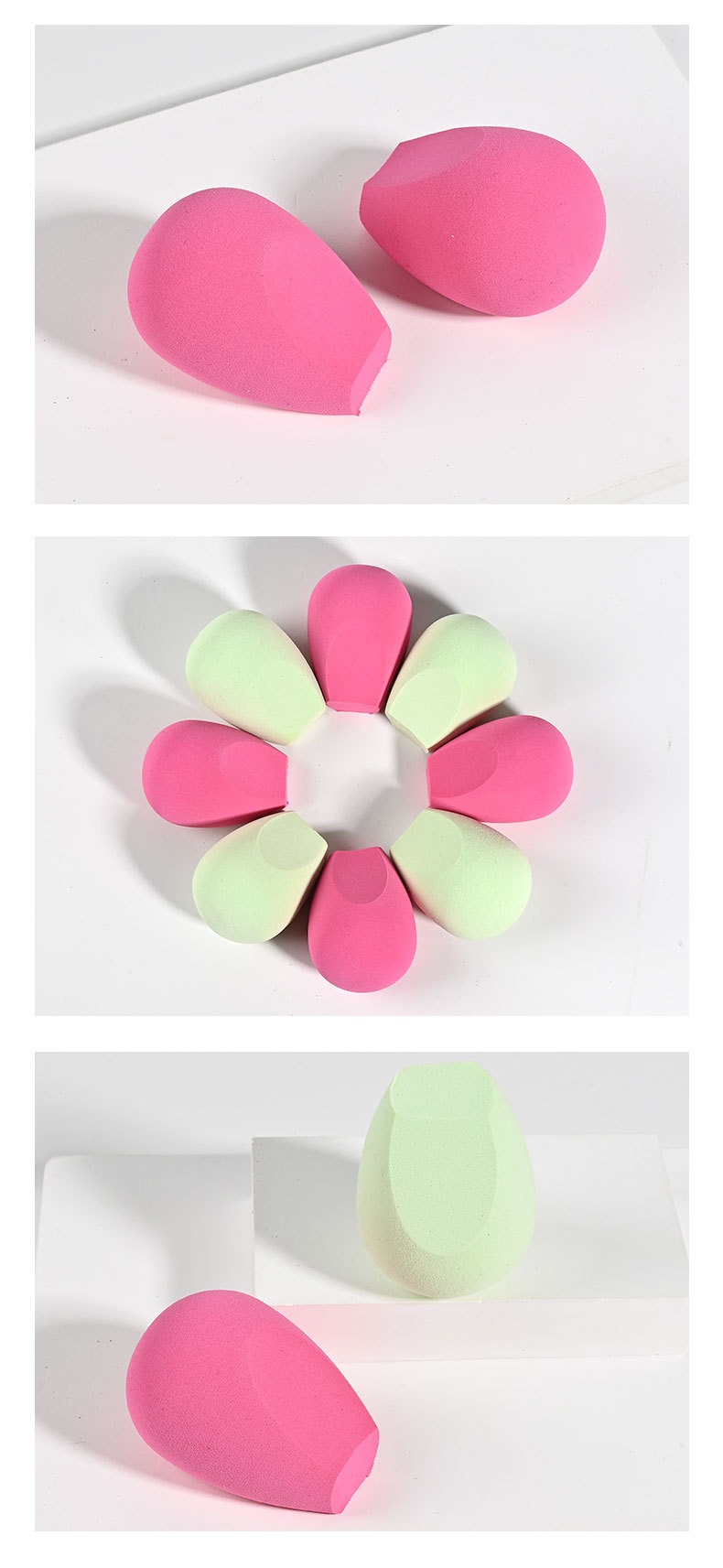 三刀切美妆蛋粉扑干湿两用美妆蛋柔软干湿两用不吃粉化妆海绵详情9