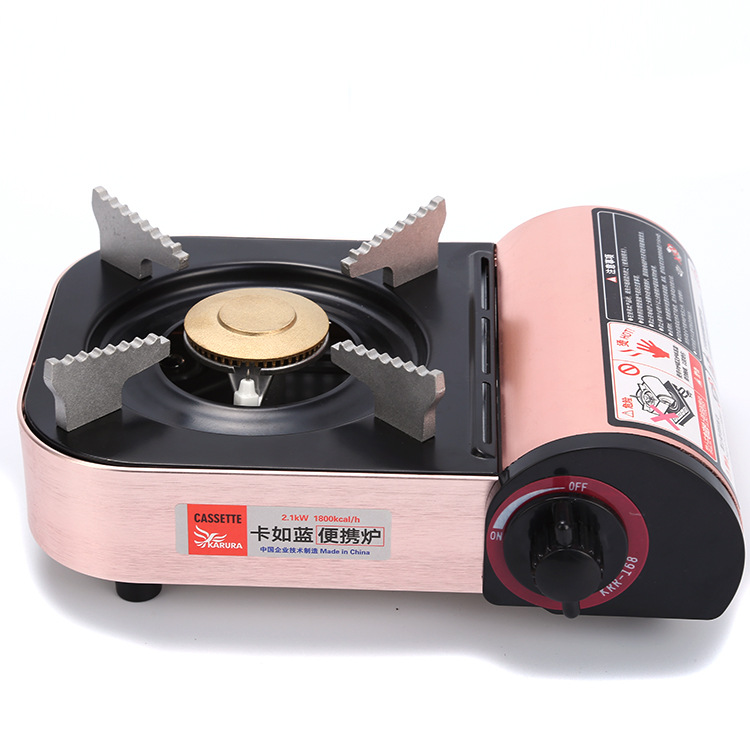 Factory direct supply outdoor barbecue grill, stainless steel lotus burner, portable camping baking stove, anti-air flow stove pic 1