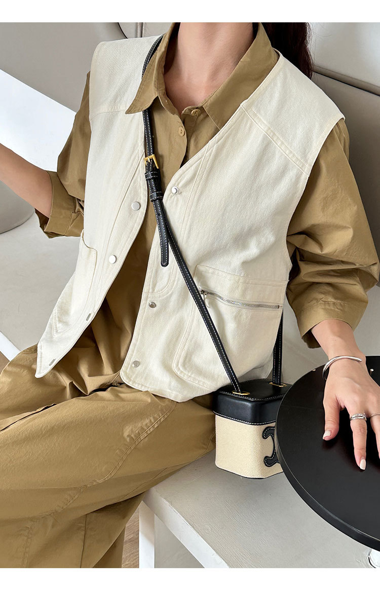 2day 2023秋季新款 韩版休闲简约时尚百搭女式小马甲详情7