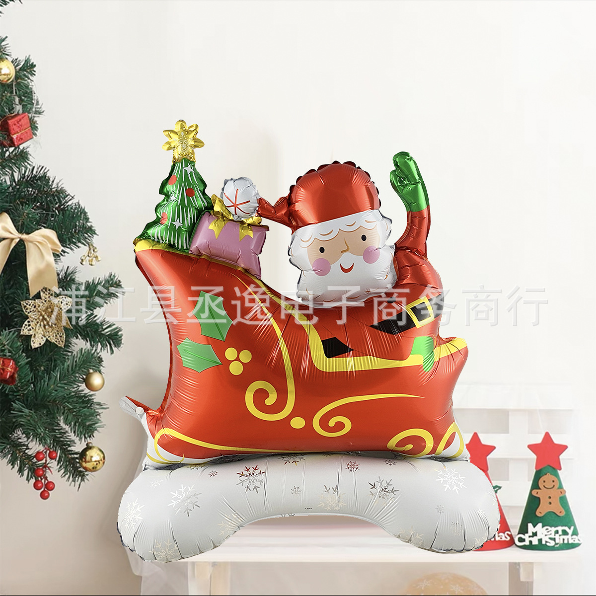 New cross-border Christmas tree, Santa Claus, reindeer small base, aluminum film balloon, Christmas party decoration and arrangement pic 6