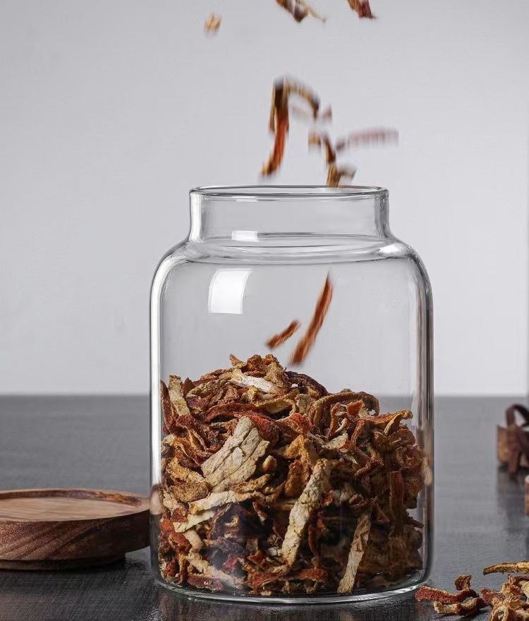 陈皮罐玻璃密封罐粮食药材储存专用罐家用食品级存放展示茶叶罐子详情5