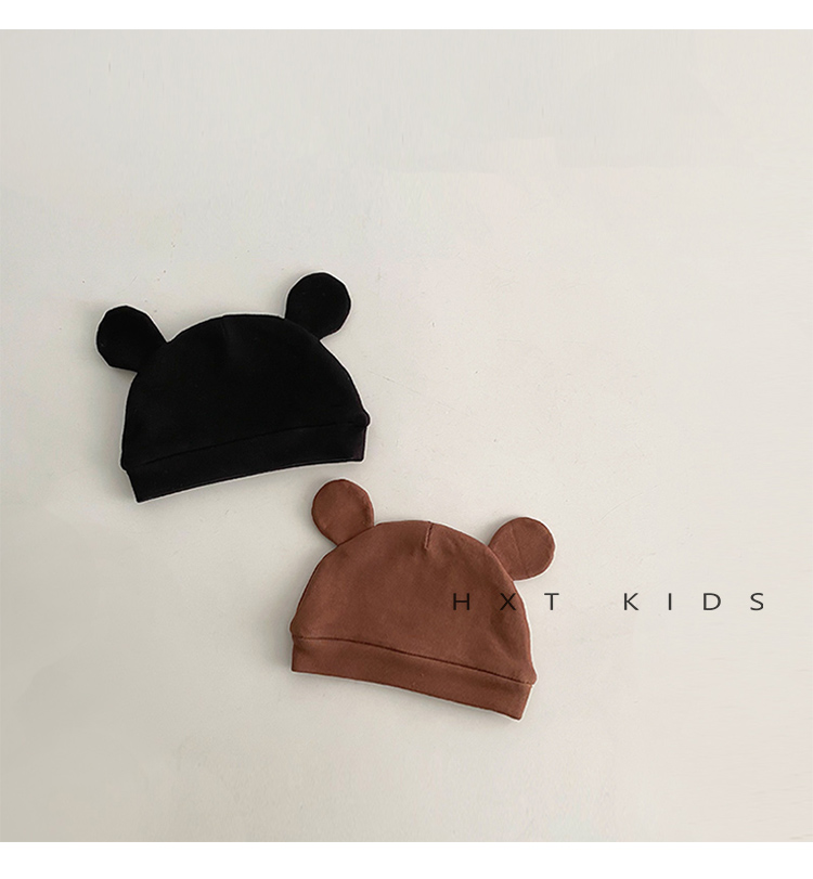 Sombrero de bebé estilo de otoño ins coreano recién nacido bebé súper moe puede cuidar halomen otoño e invierno oso manga gorro marea pic 12