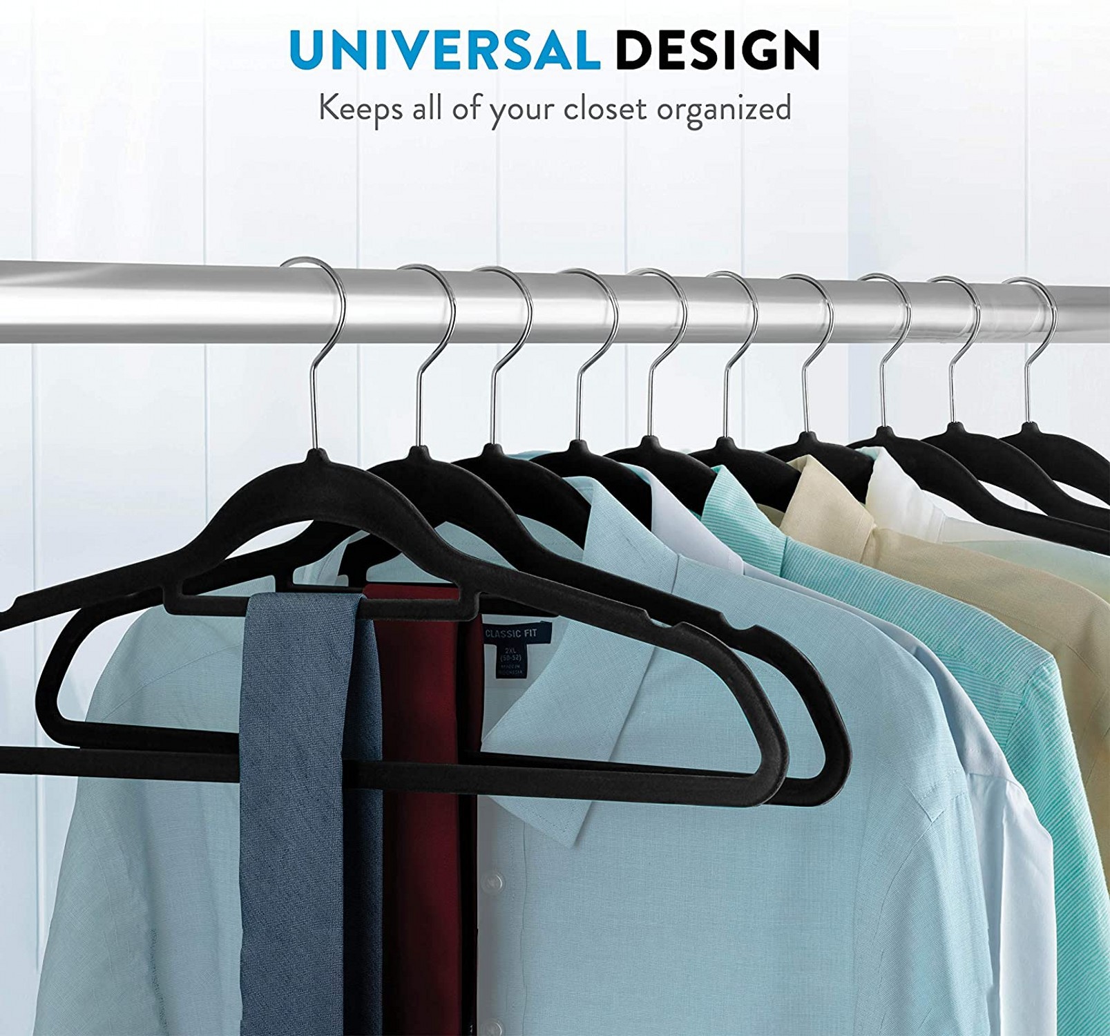 Factory wholesale ABS flocking anti-slip clothes hangers, clothing store organization, seamless storage, home clothes hanging, magic clothes rack pic 30